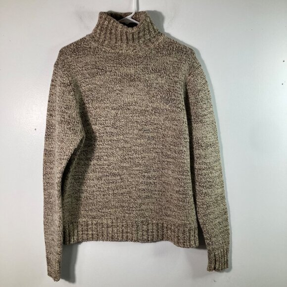 Pure & Simple Lambswool Blend Turtle Neck Sweater Marled Brown M - Picture 1 of 9
